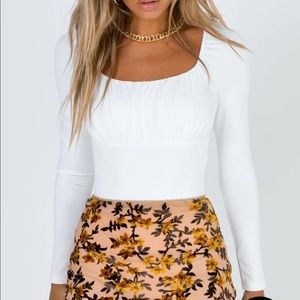 White alisha Princess Polly bodysuit